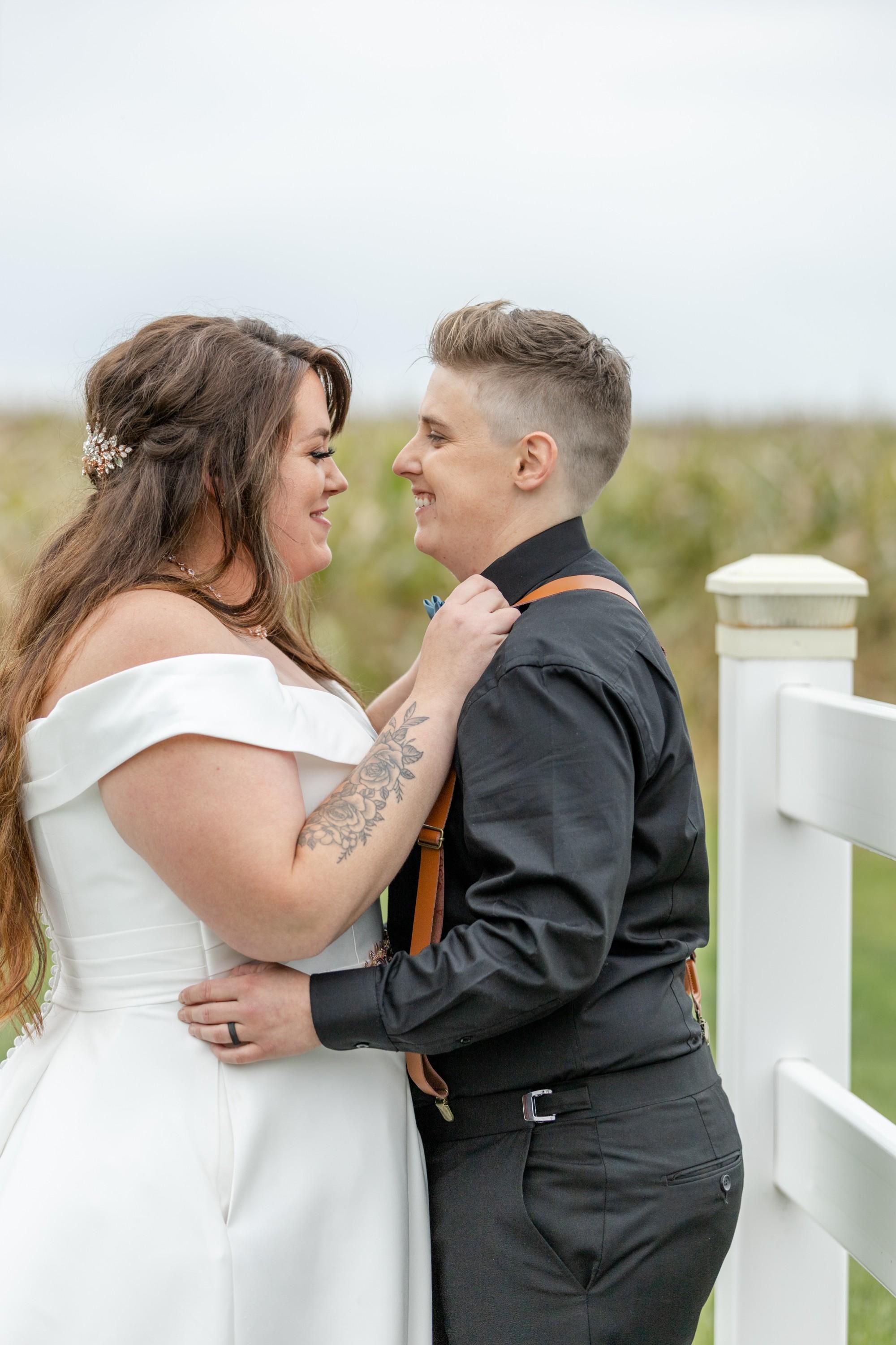An Unforgettable Night with Sarah and Courtney: Cherry Blossom Barn Wedding