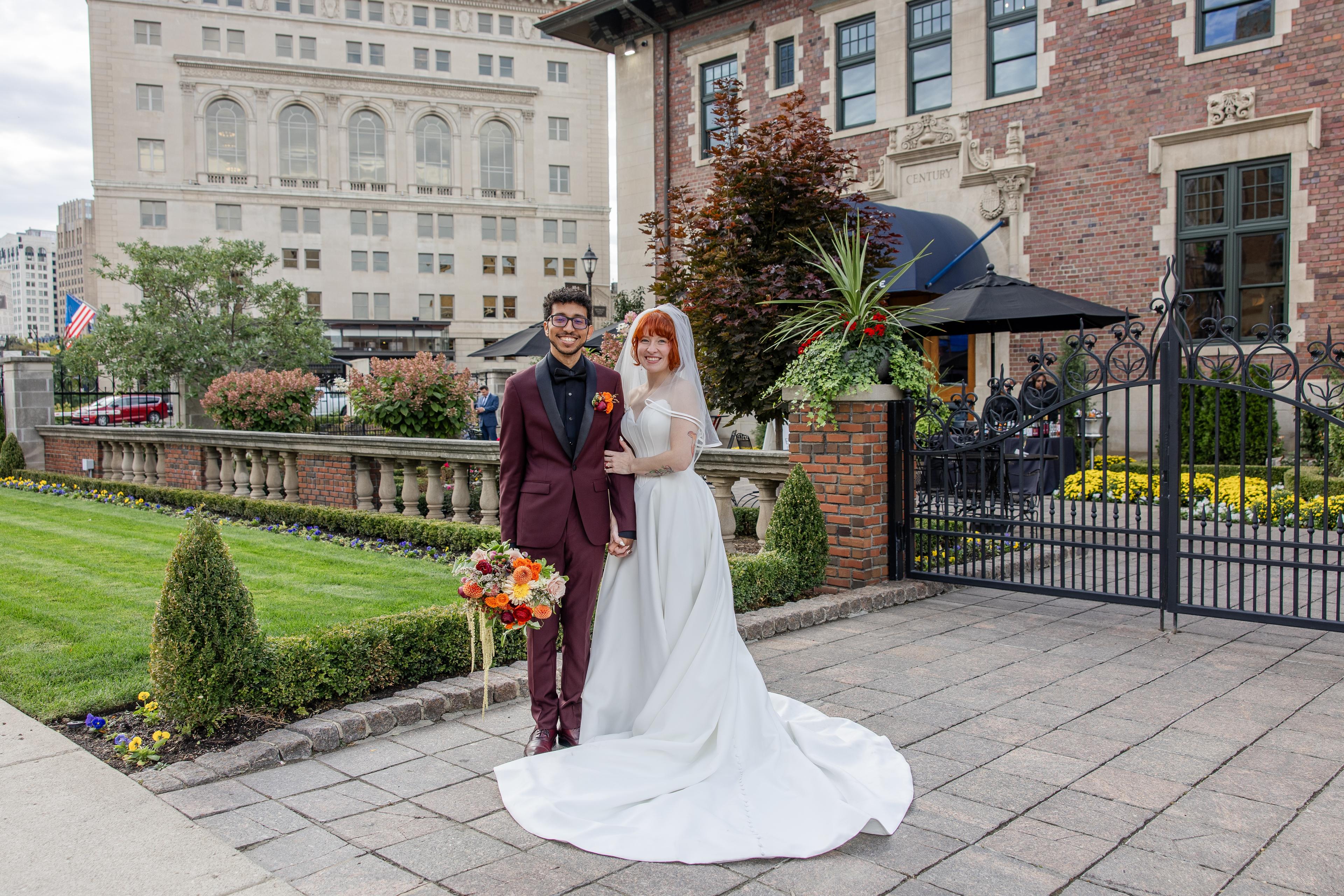 Casey and Aaron's Wedding Day at Gem Theatre, Detroit